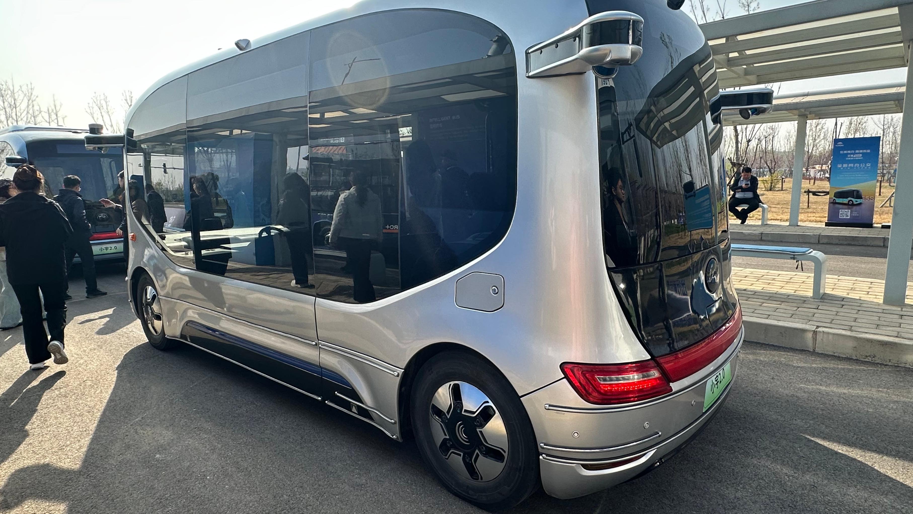 宇通“小宇”巴士L4级。人民网记者 王绍绍摄