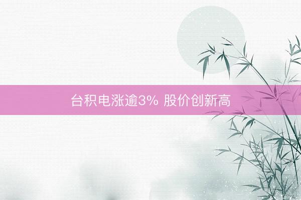台积电涨逾3% 股价创新高